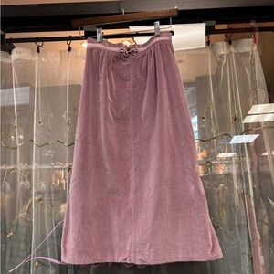 vintage 60s purple velvet frog clasp midi skirt lavender romantic fairy